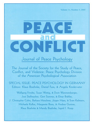 cover image of Peace Psychology in Germany